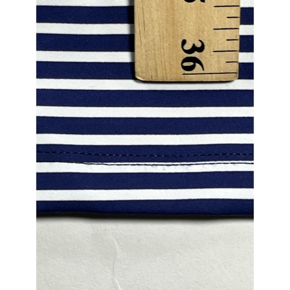 J McLaughlin Nicola Tiered Catalina Cloth Dress S Blue White Stripes Preppy Chic - Picture 3 of 10